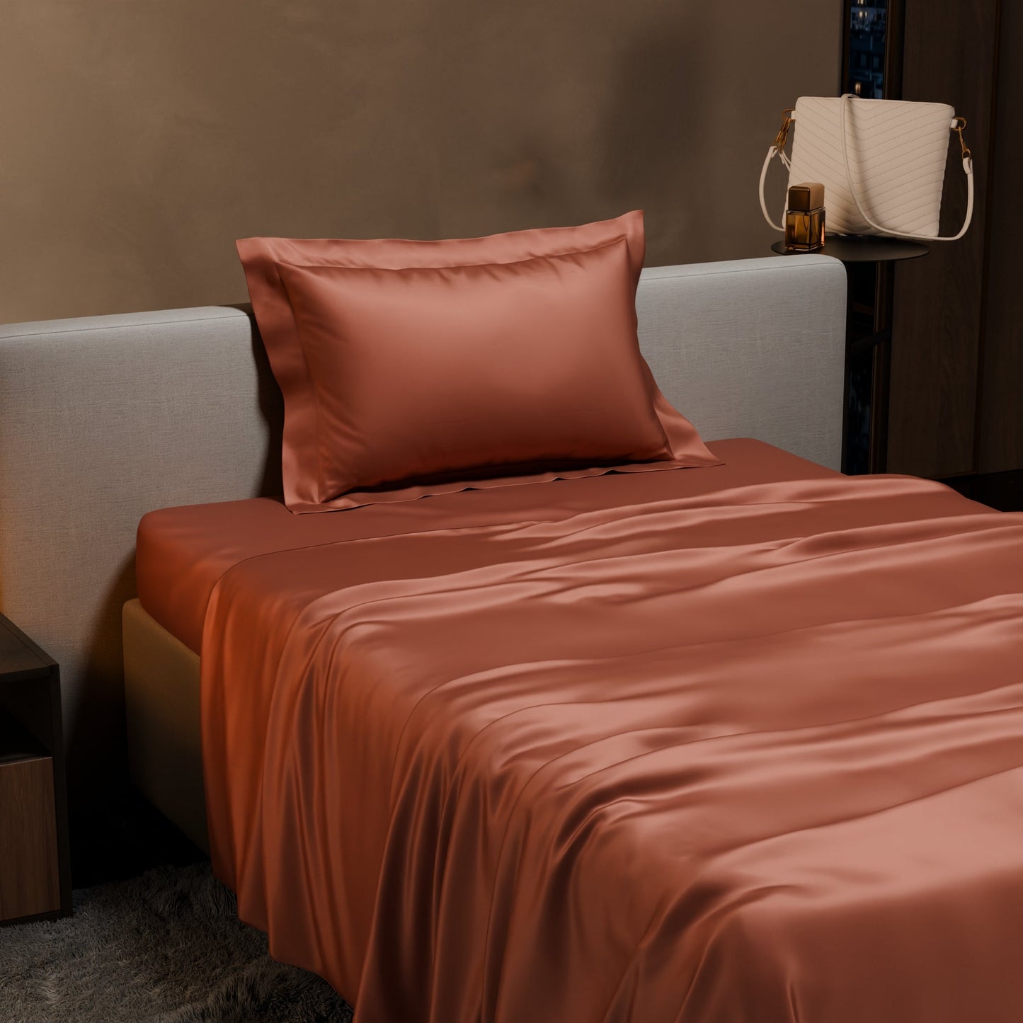 Melted Caramel Flat Bedsheet Set