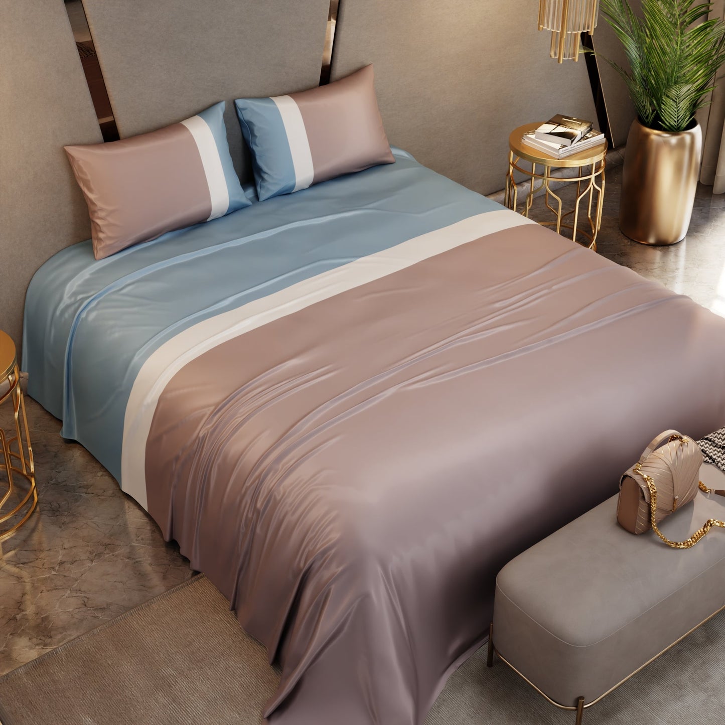 Urban Elegance Bands Bedsheet Set