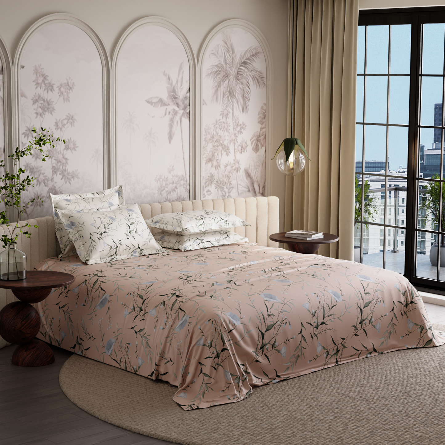 Nectar Bloom 300TC 100% Cotton Bedsheet Set