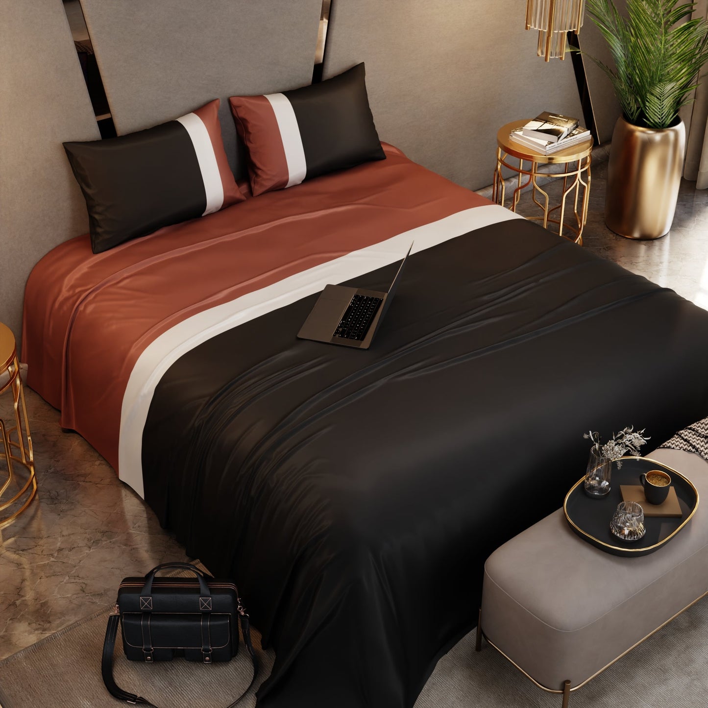 Metro Lines Bedsheet Set
