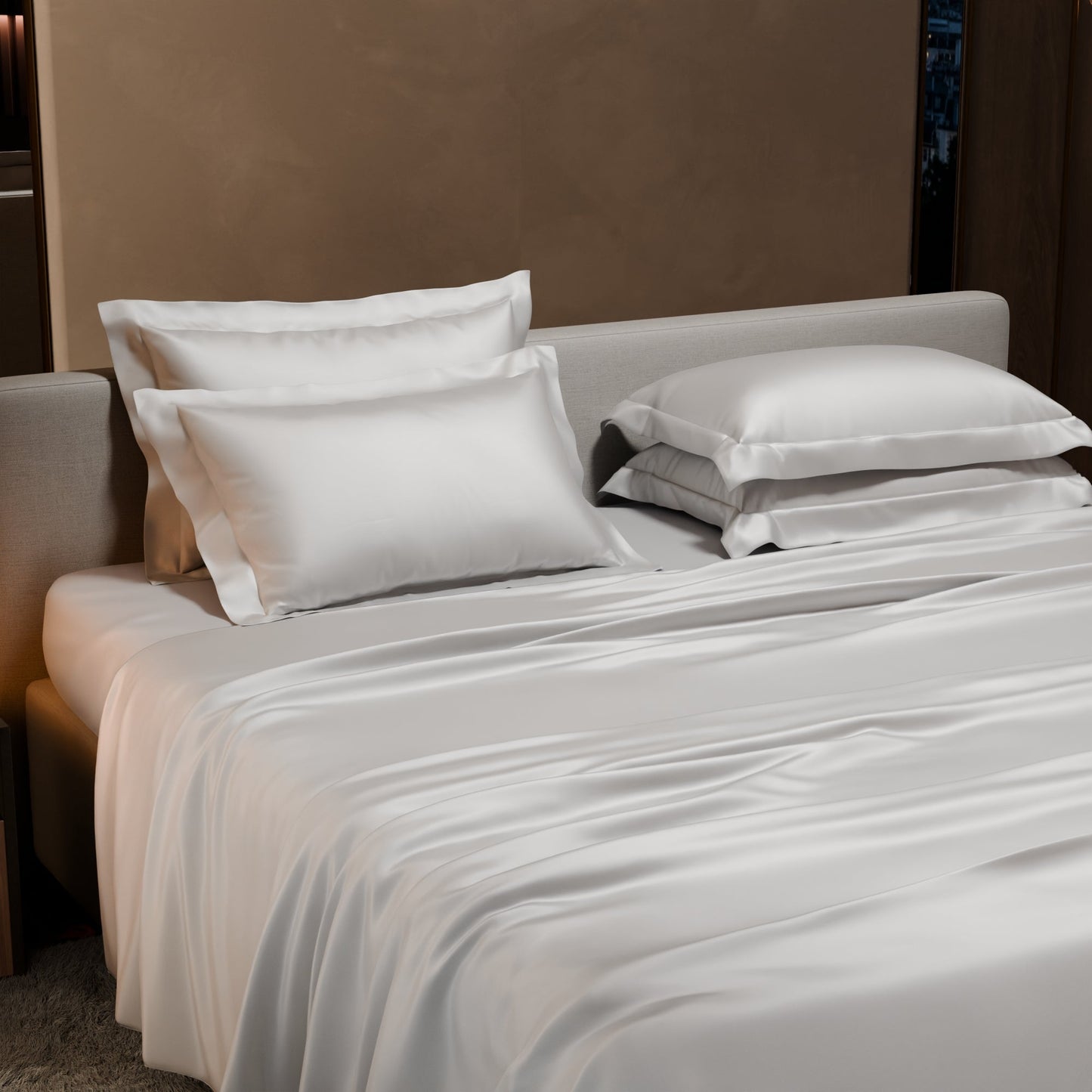 Vanilla White Flat Bedsheet Set