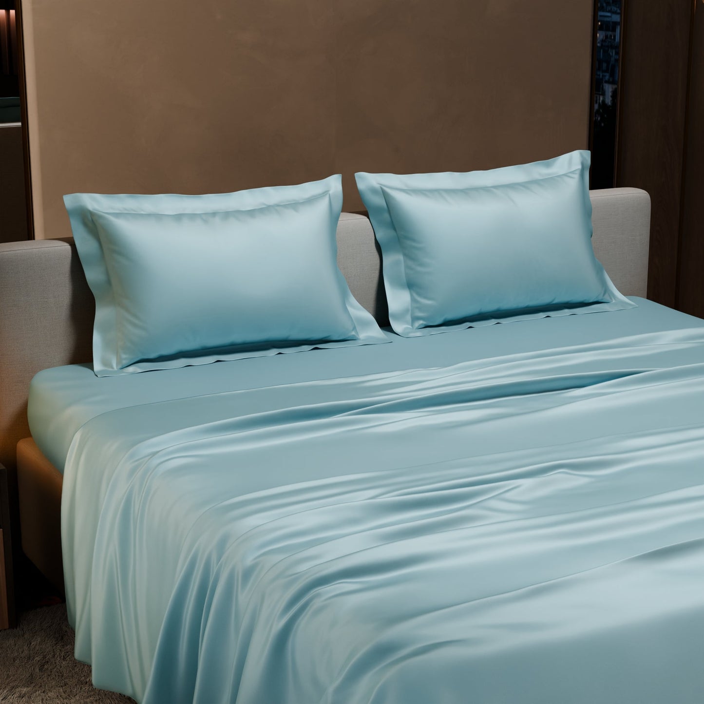Dreamy Blue Flat Bedsheet Set