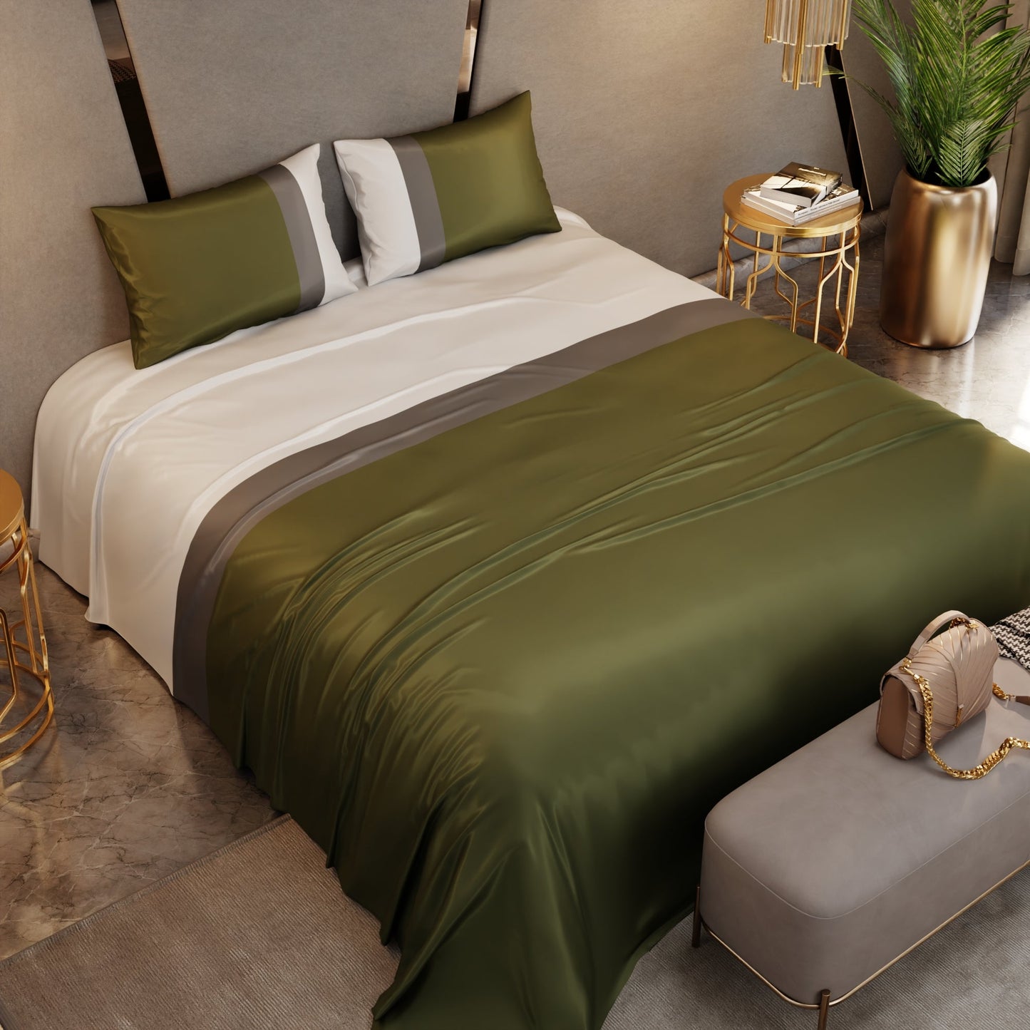 Seine Side Stripes Bedsheet Set
