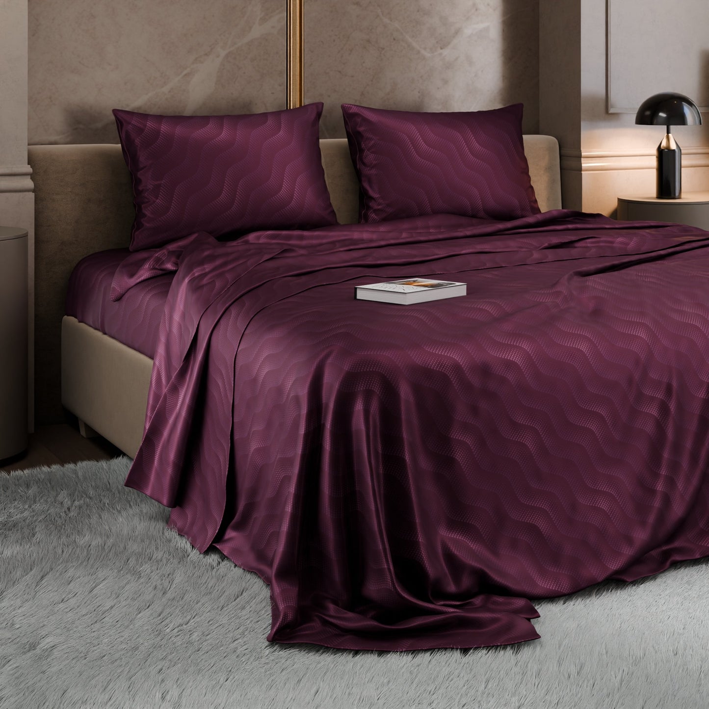 Burgundy Bliss Bedsheet Set
