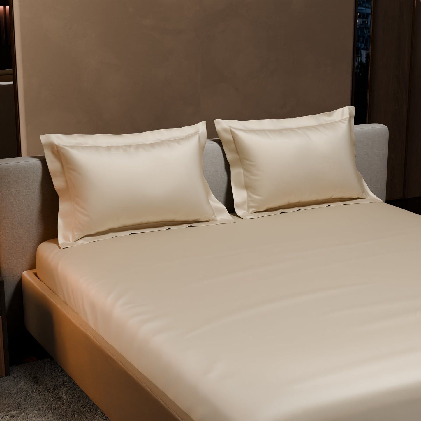 Charming Ivory Fitted Bedsheet Set