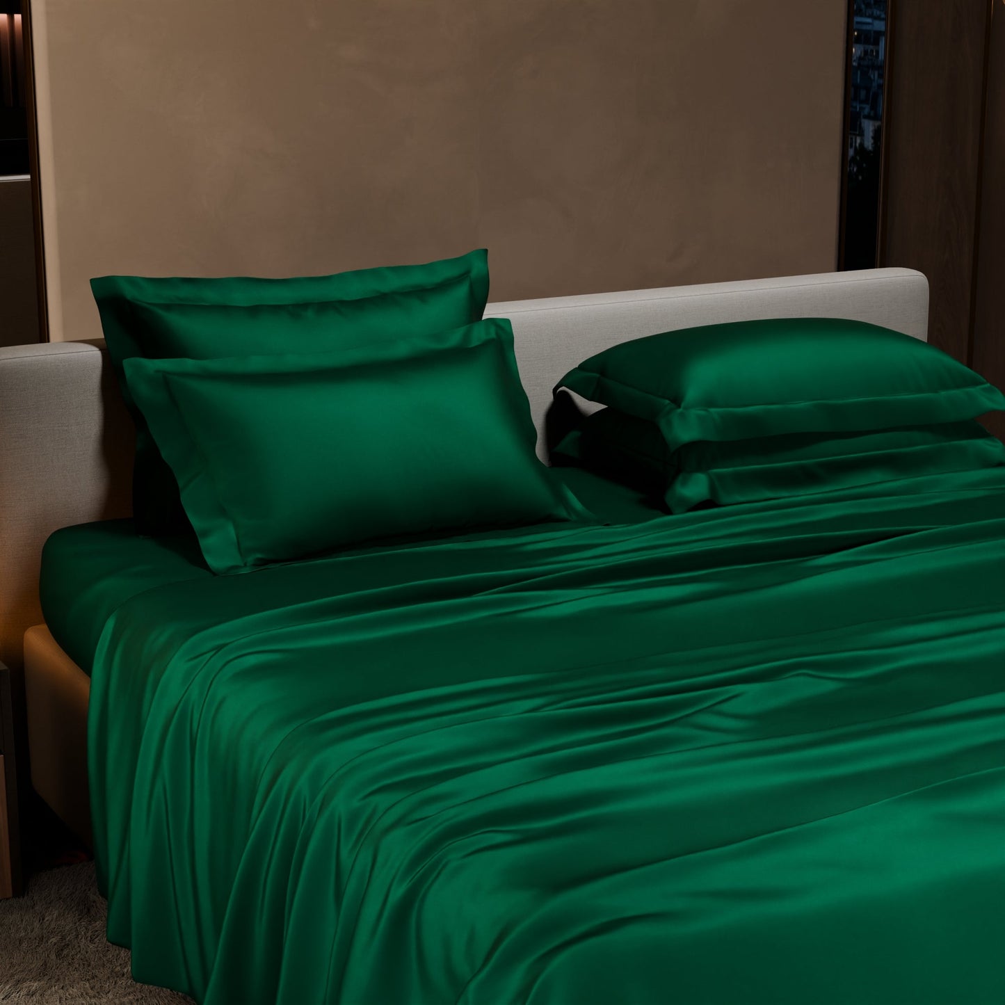 Emerald Green Flat Bedsheet Set