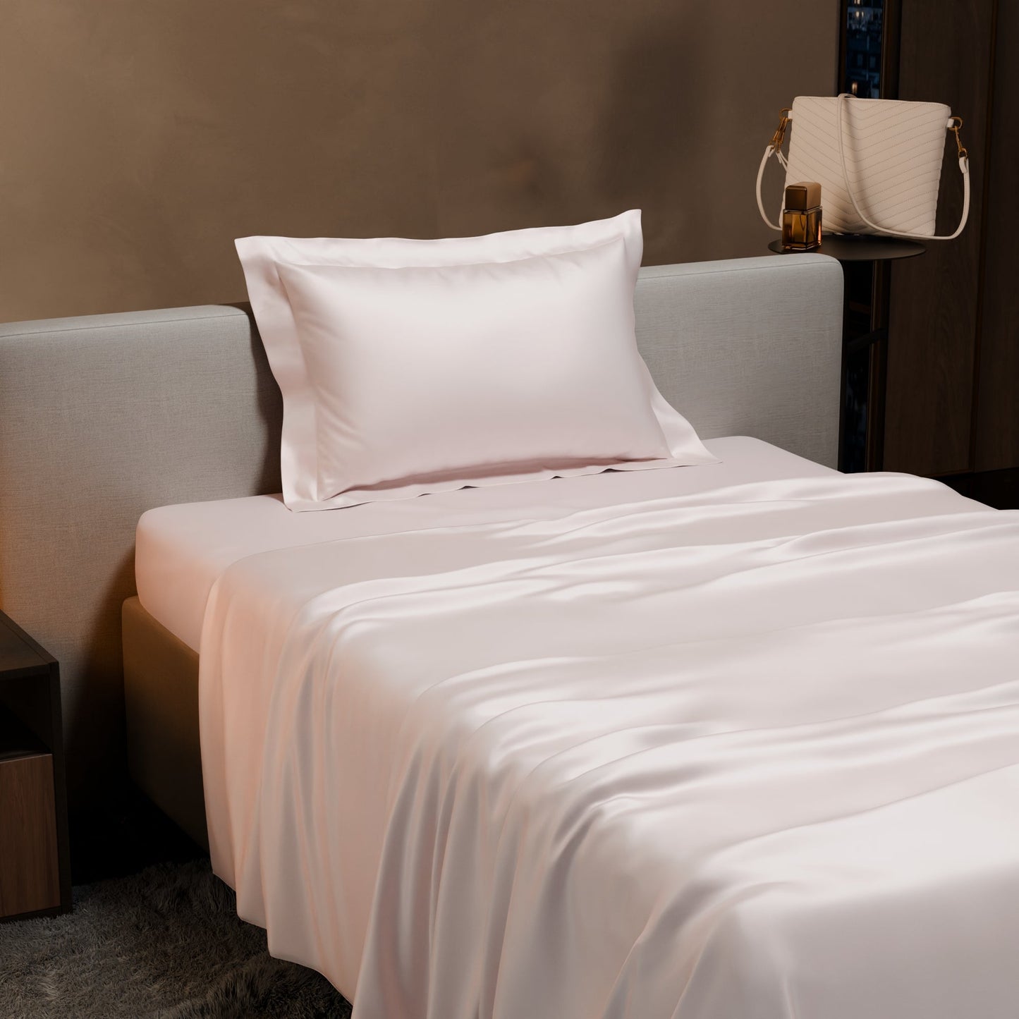 Blushing Pink Flat Bedsheet Set