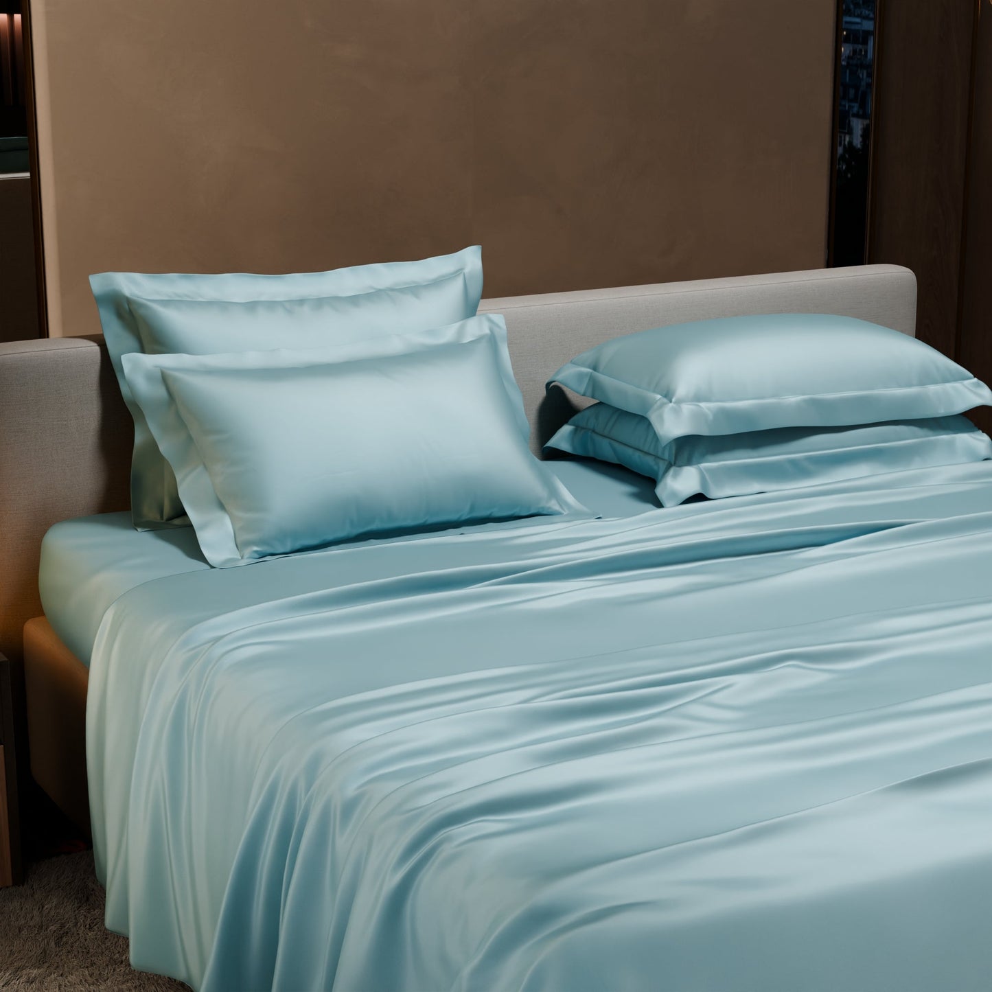 Dreamy Blue Flat Bedsheet Set