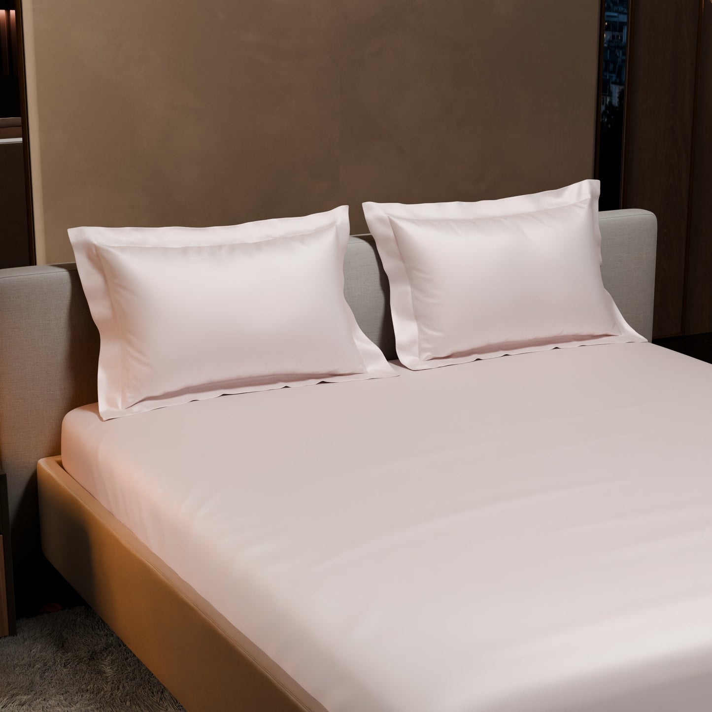 Blushing Pink Fitted Bedsheet Set