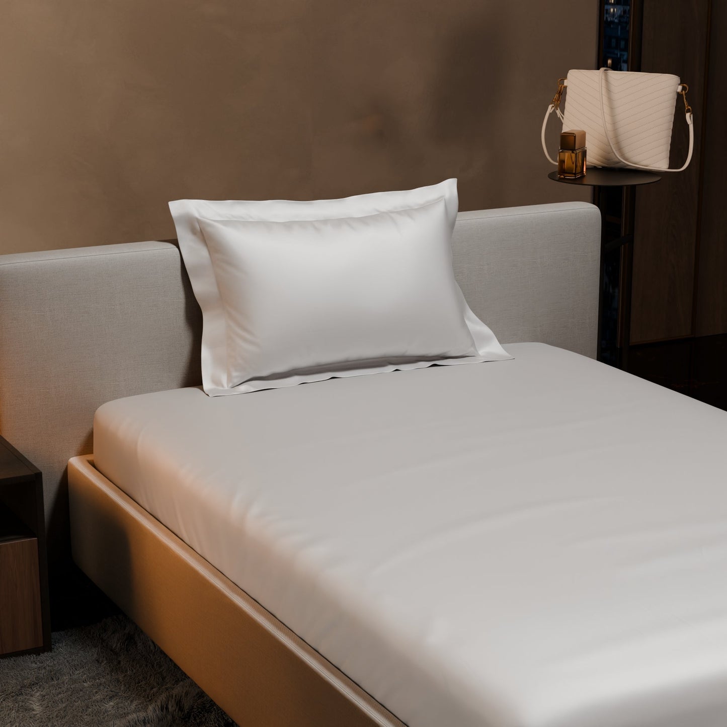 Vanilla White Fitted Bedsheet Set