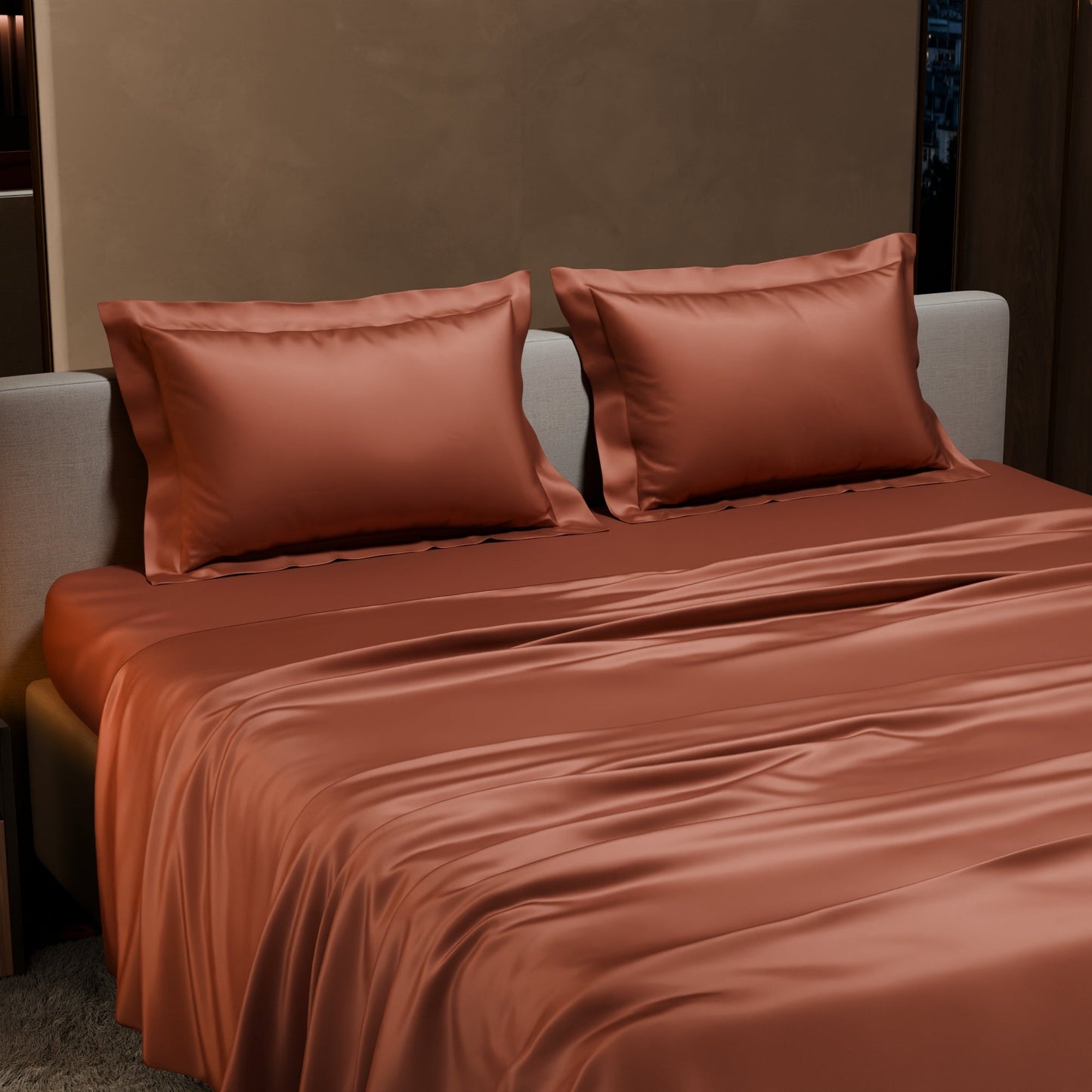Melted Caramel Flat Bedsheet Set