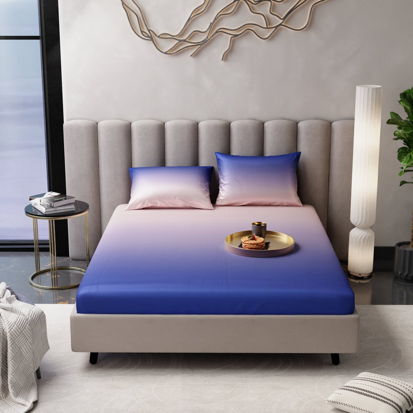 Evening Glow Fitted Bedsheet Set
