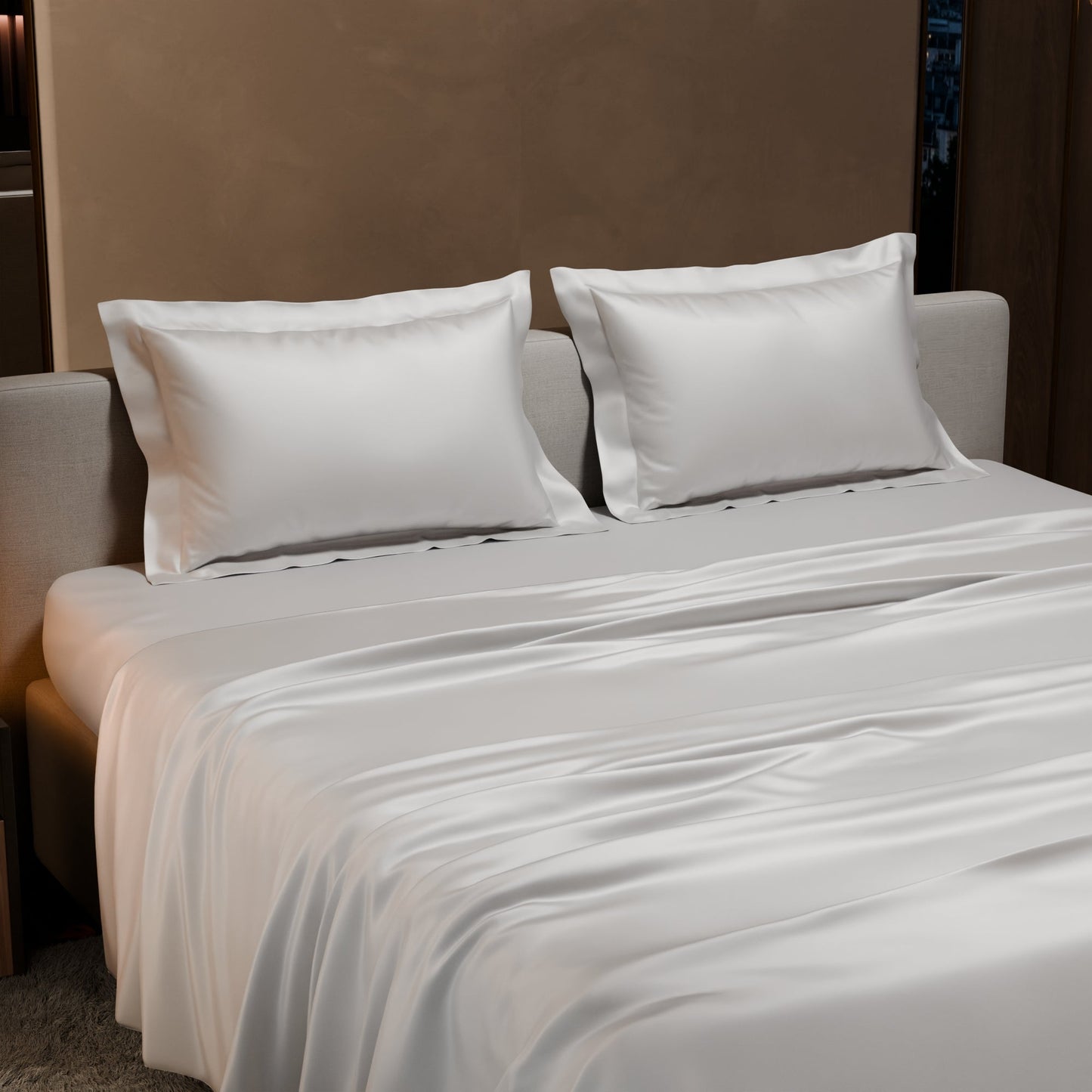 Vanilla White Flat Bedsheet Set