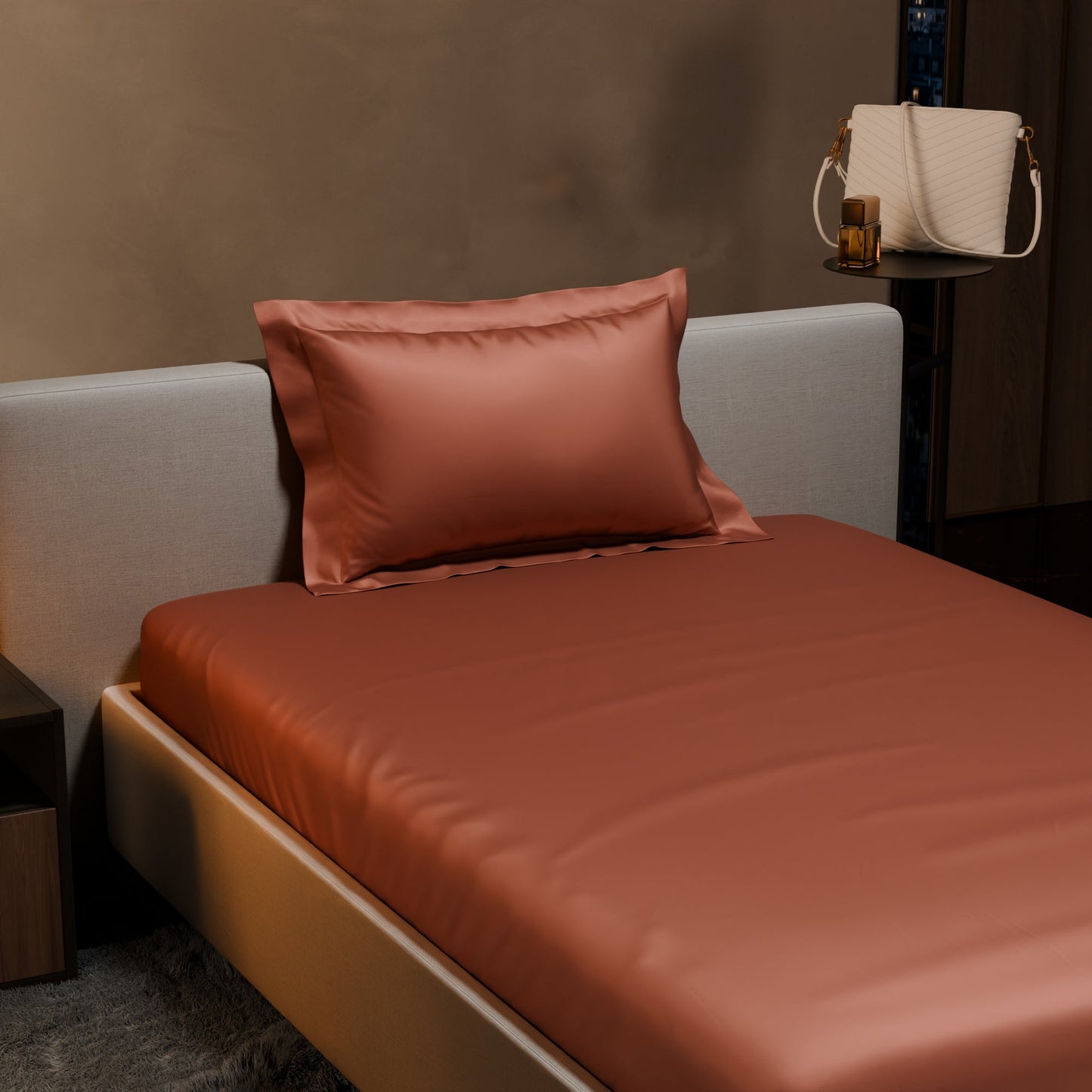 Melted Caramel Fitted Bedsheet Set