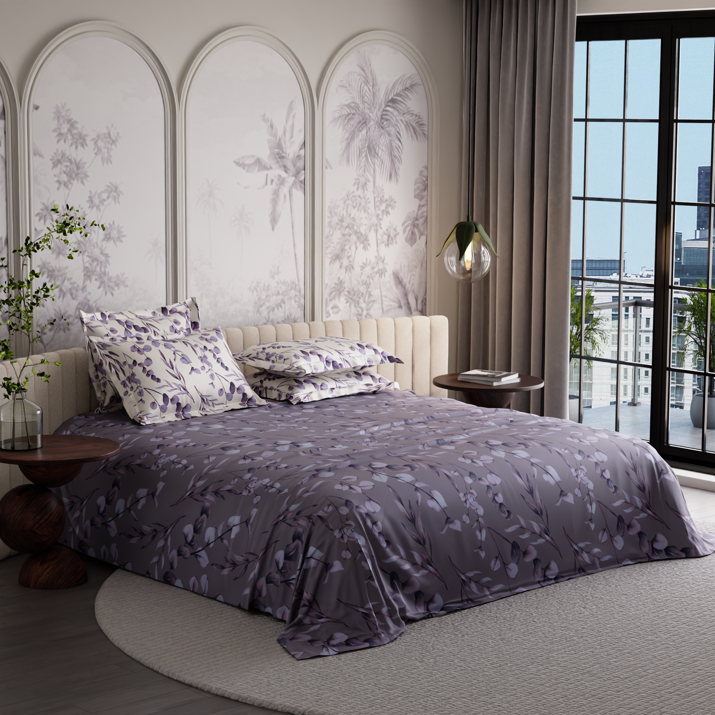 Wisteria Shade 300TC 100% Cotton Bedsheet Set