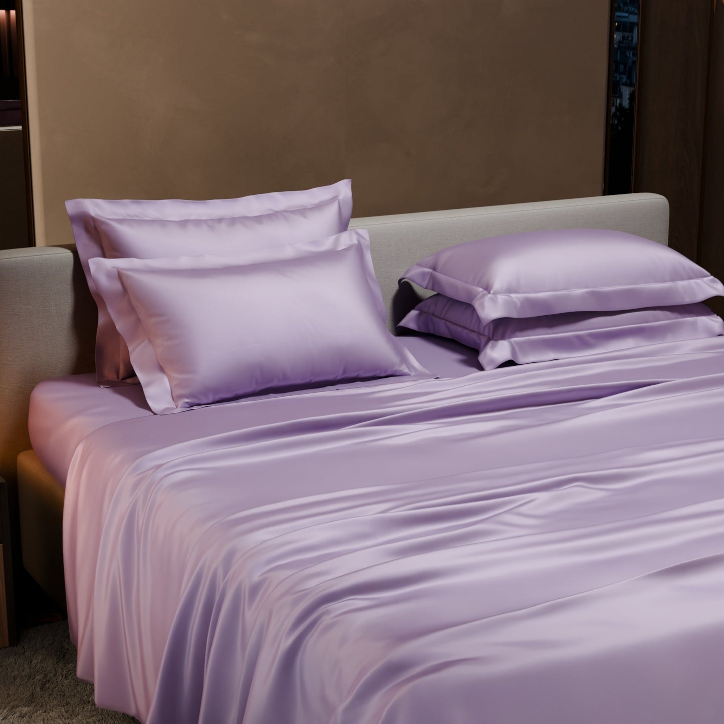 Lilac Affair Flat Bedsheet Set