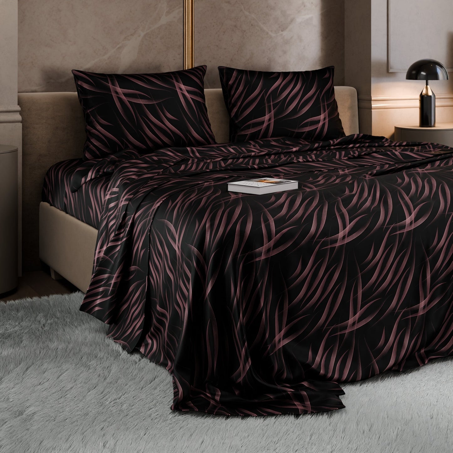 Noir Rouge Bedsheet Set