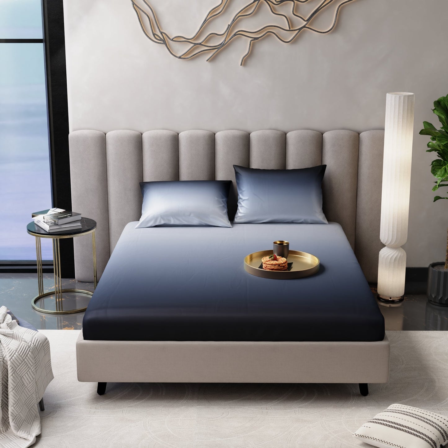 Moonlit Embrace Fitted Bedsheet Set