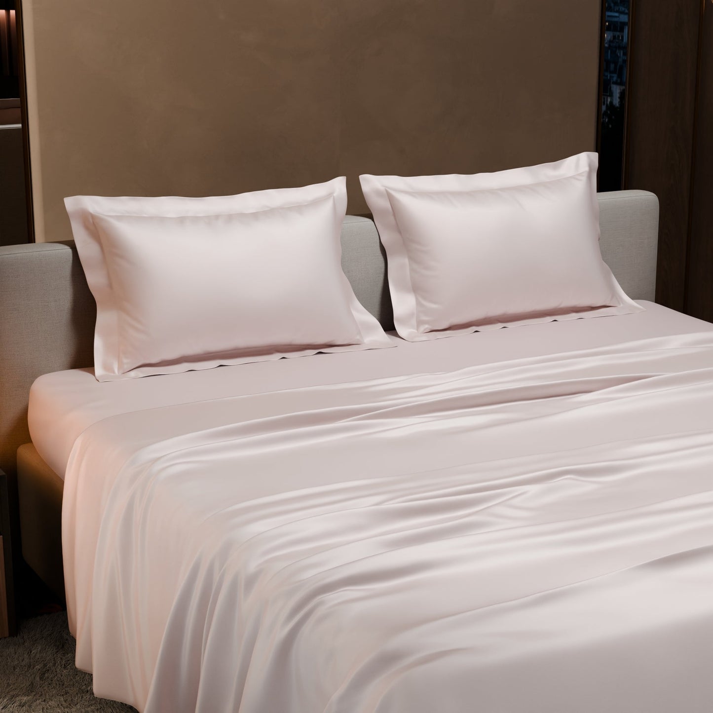 Blushing Pink Flat Bedsheet Set