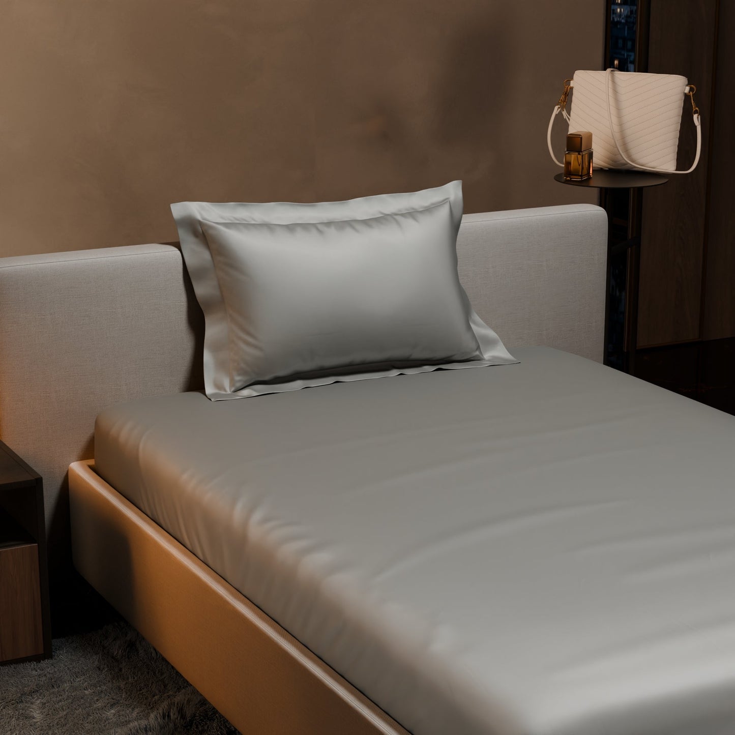 Harbour Mist Grey Fitted Bedsheet Set