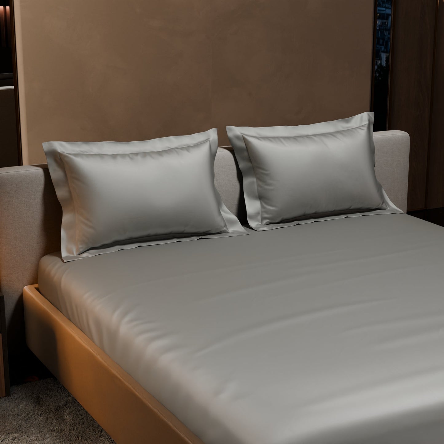 Harbour Mist Grey Fitted Bedsheet Set