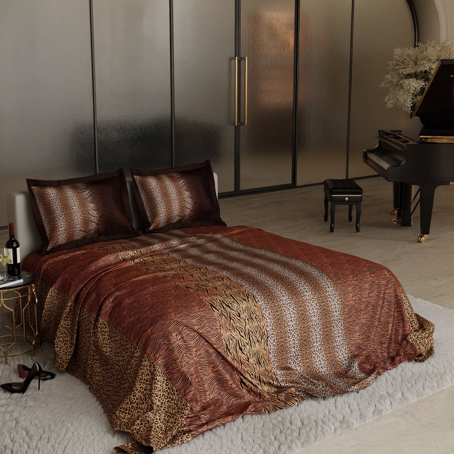 Golden Savannah Enriched Cotton Bedsheet Set