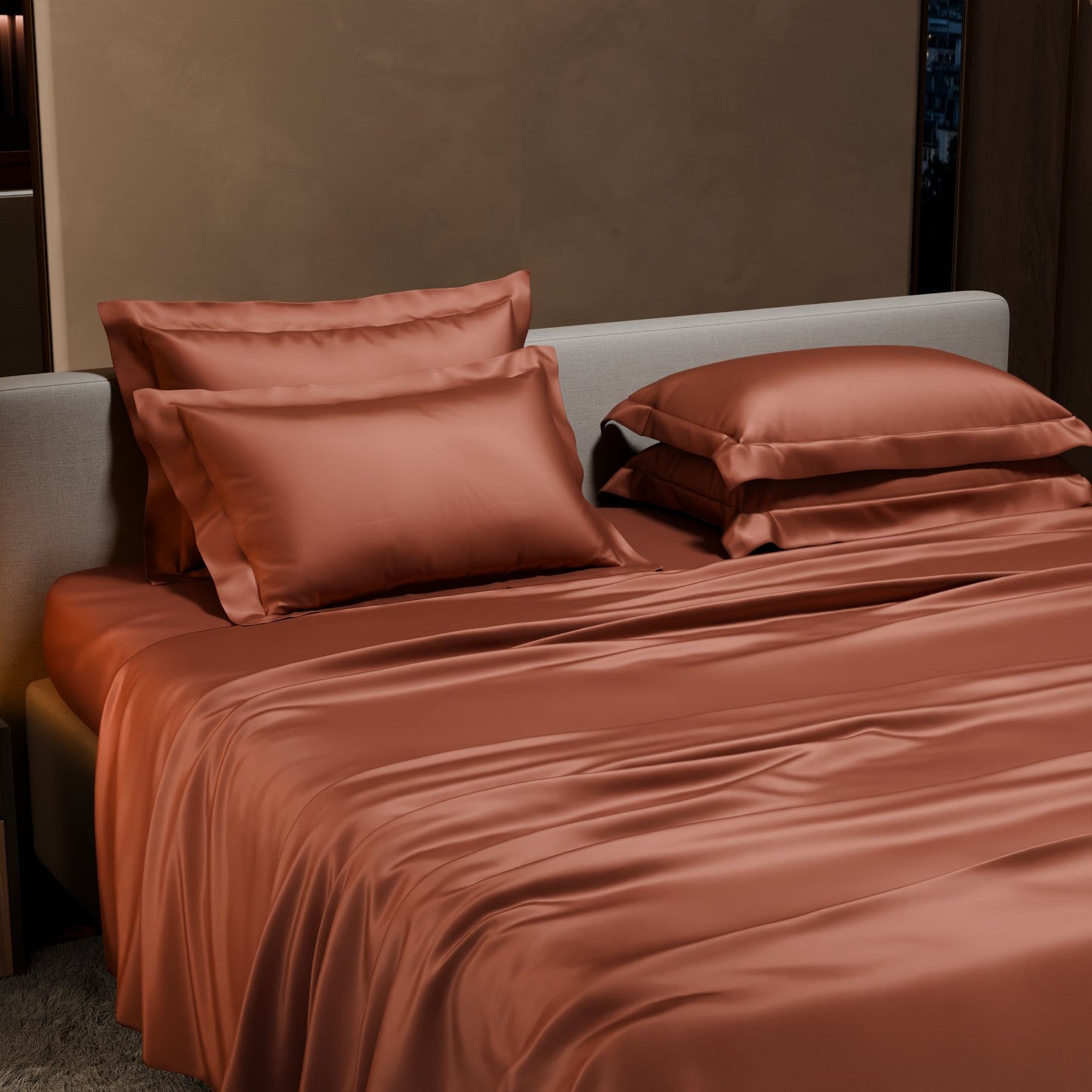 Melted Caramel Flat Bedsheet Set