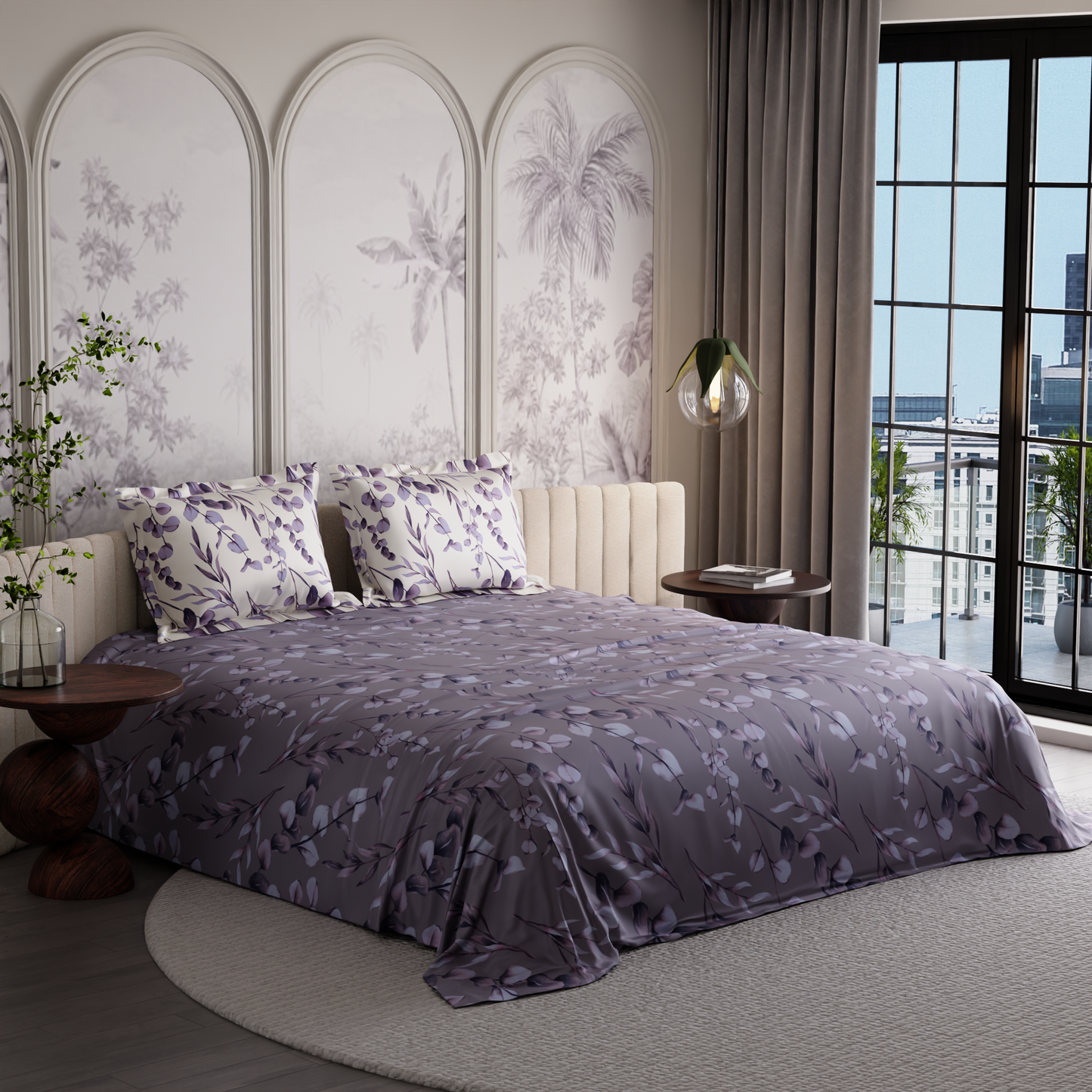Wisteria Shade 300TC 100% Cotton Bedsheet Set
