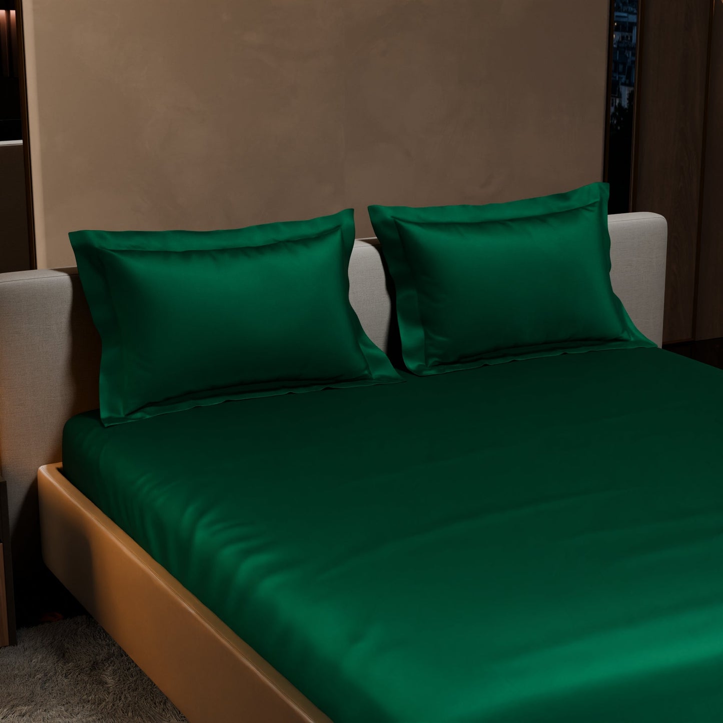 Emerald Green Fitted Bedsheet Set
