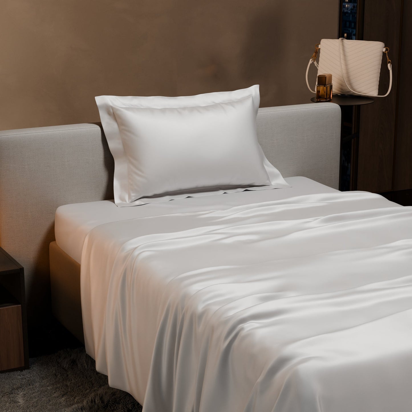 Vanilla White Flat Bedsheet Set