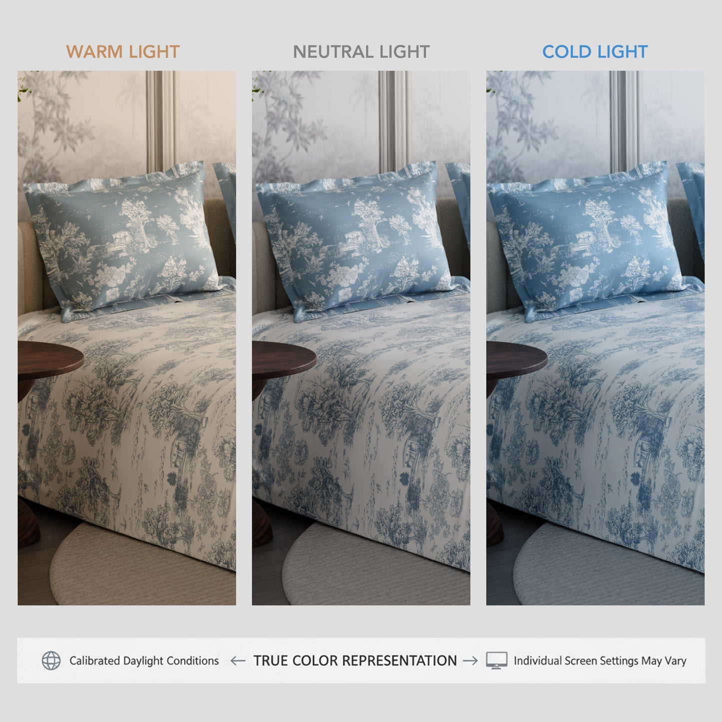 Snow Flower 300TC 100% Cotton Bedsheet Set