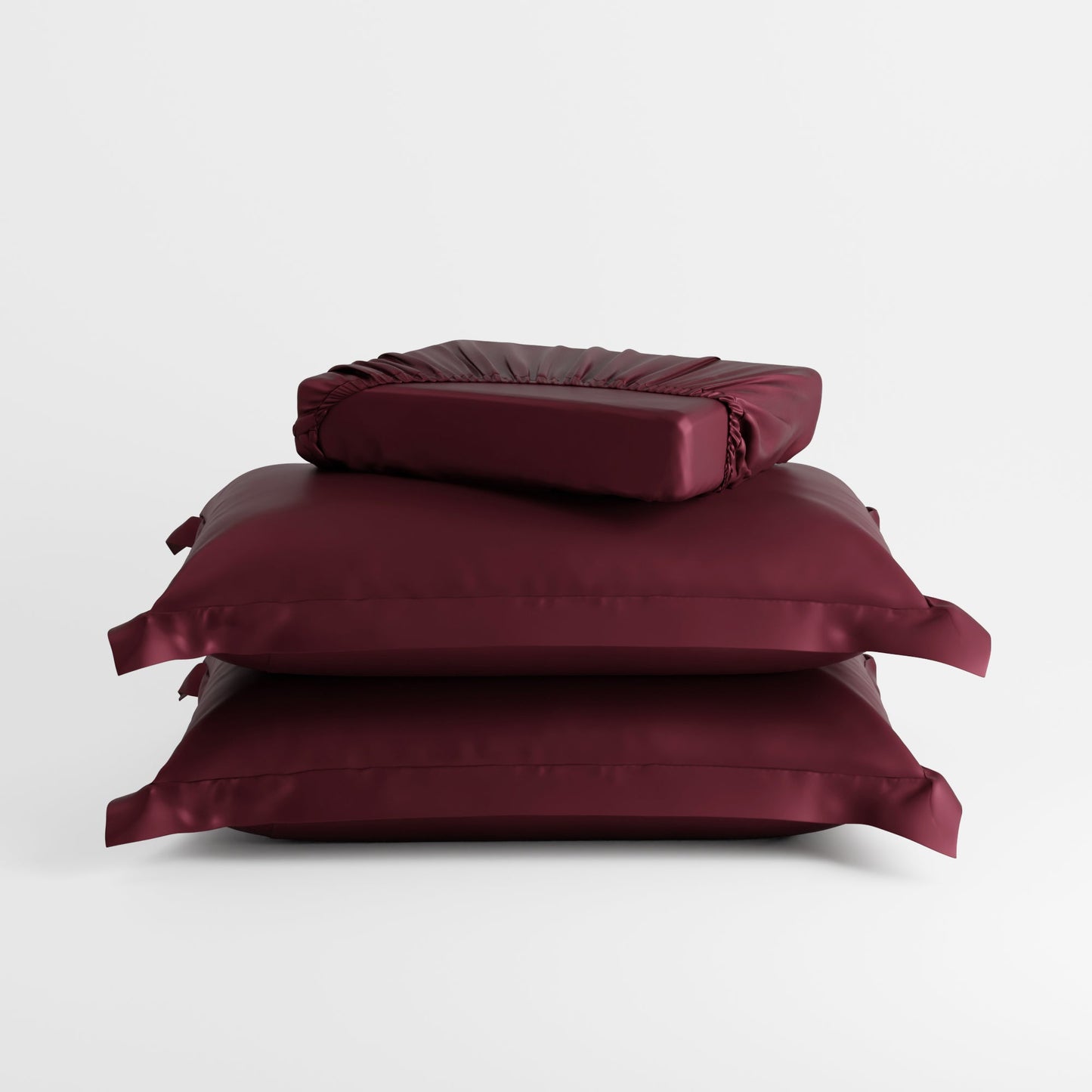 Velvet Wine Fitted Bedsheet Set