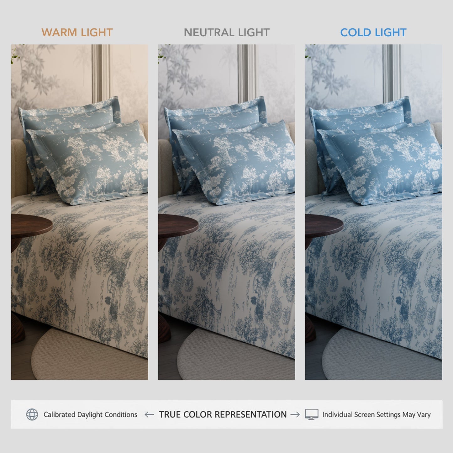 Snow Flower 300TC 100% Cotton Bedsheet Set