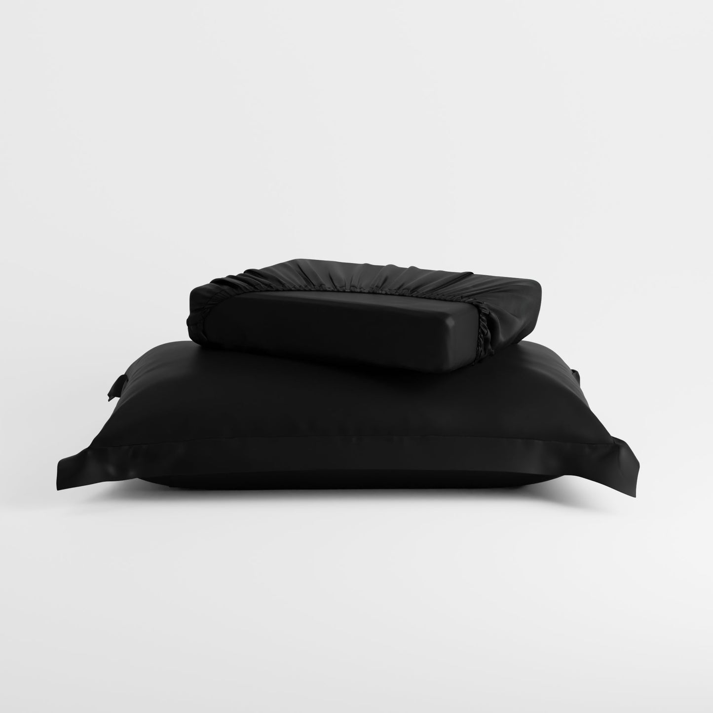 Midnight Black Fitted Bedsheet Set