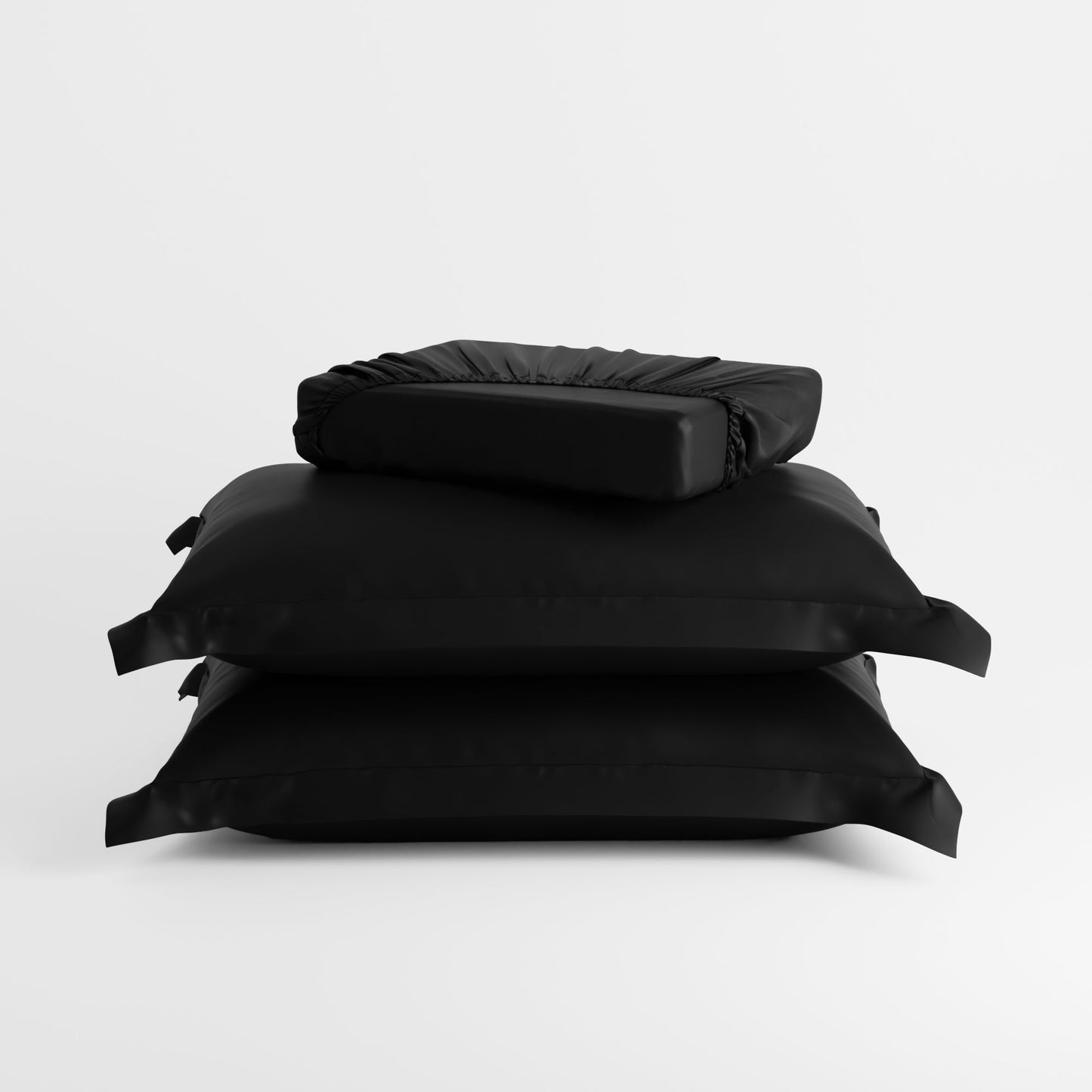 Midnight Black Fitted Bedsheet Set