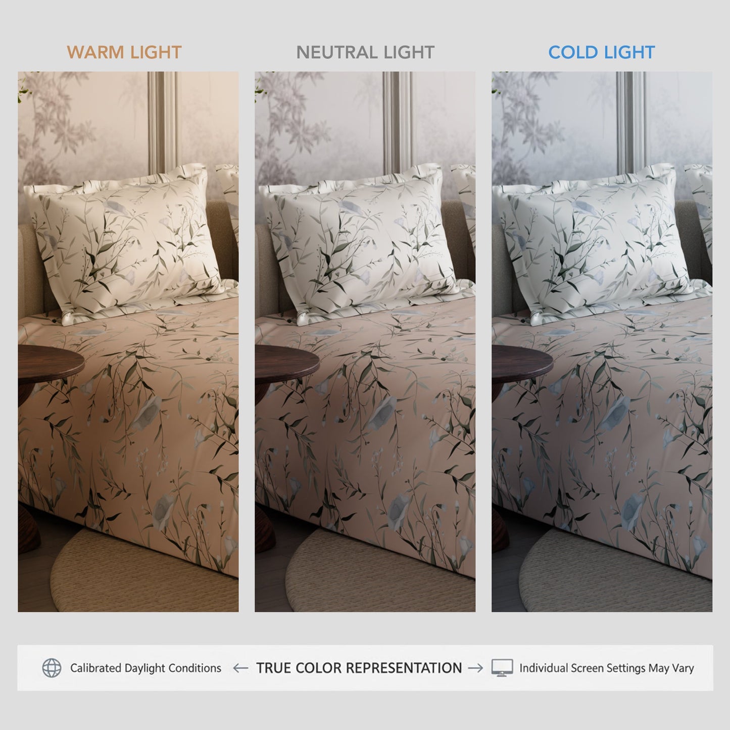 Nectar Bloom 300TC 100% Cotton Bedsheet Set