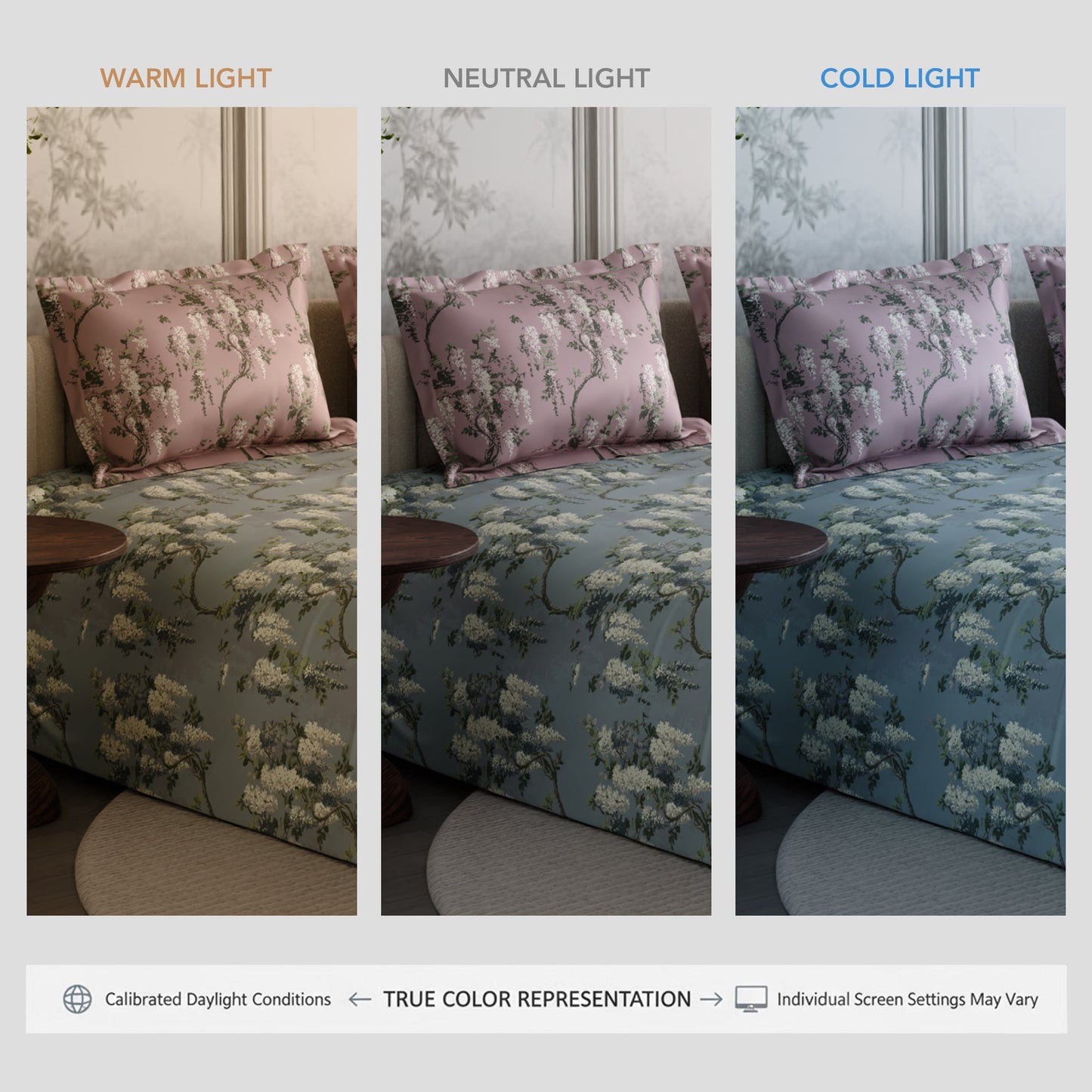Wild Magnolia 300TC 100% Cotton Bedsheet Set