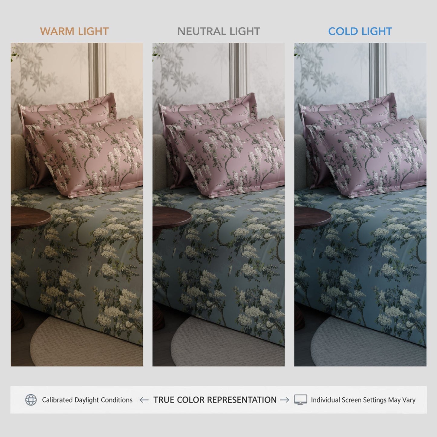 Wild Magnolia 300TC 100% Cotton Bedsheet Set