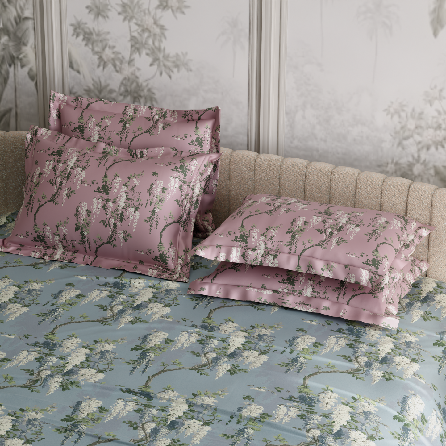 Wild Magnolia 300TC 100% Cotton Bedsheet Set