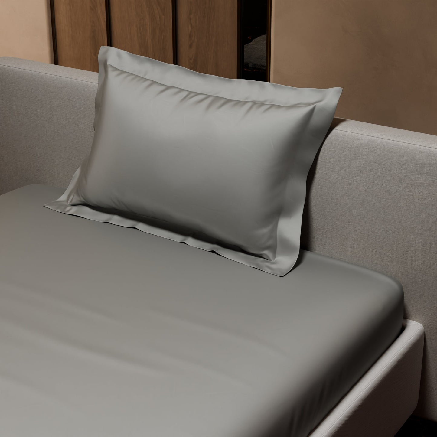 Harbour Mist Grey Fitted Bedsheet Set