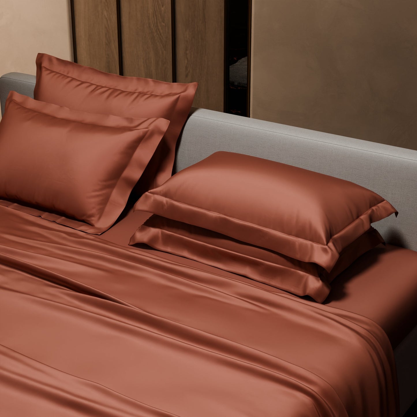 Melted Caramel Flat Bedsheet Set
