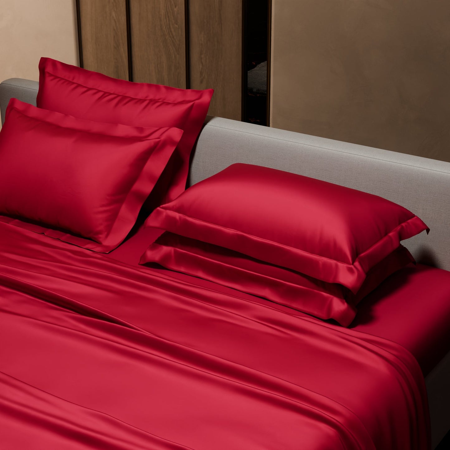 Flirty Red Flat Bedsheet Set