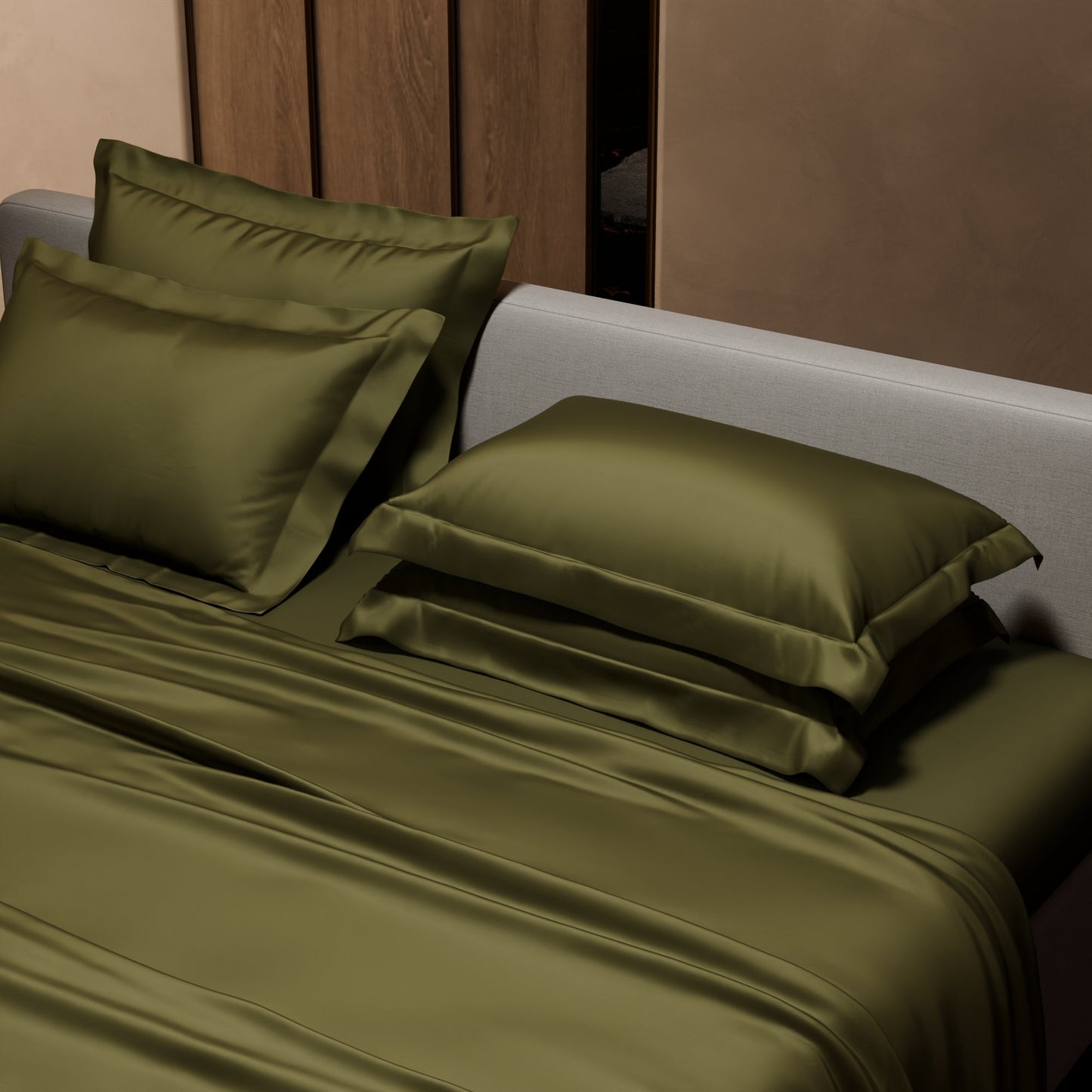Olive Oasis Flat Bedsheet Set