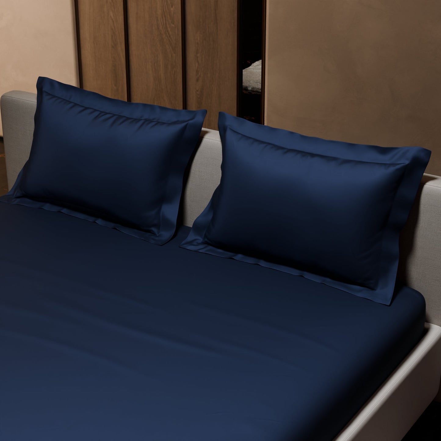Mystique Blue Fitted Bedsheet Set