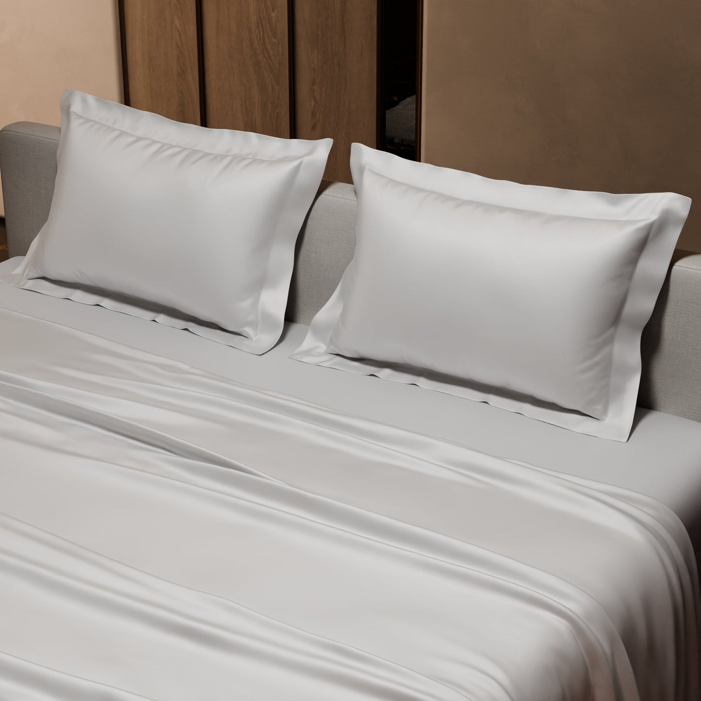 Vanilla White Flat Bedsheet Set