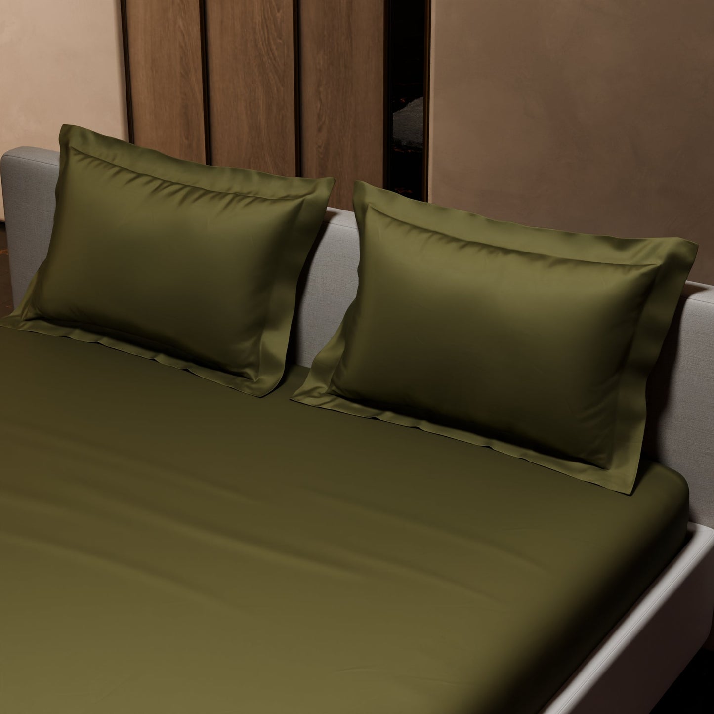 Olive Oasis Fitted Bedsheet Set