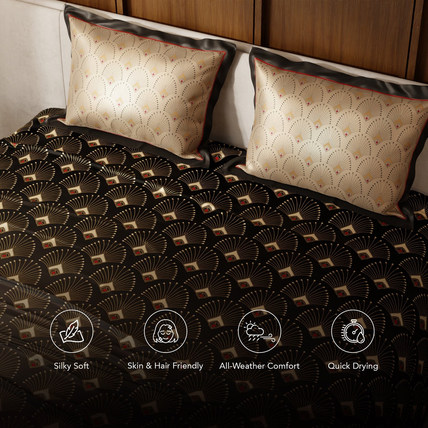 Midnight Glamour Bedsheet Set