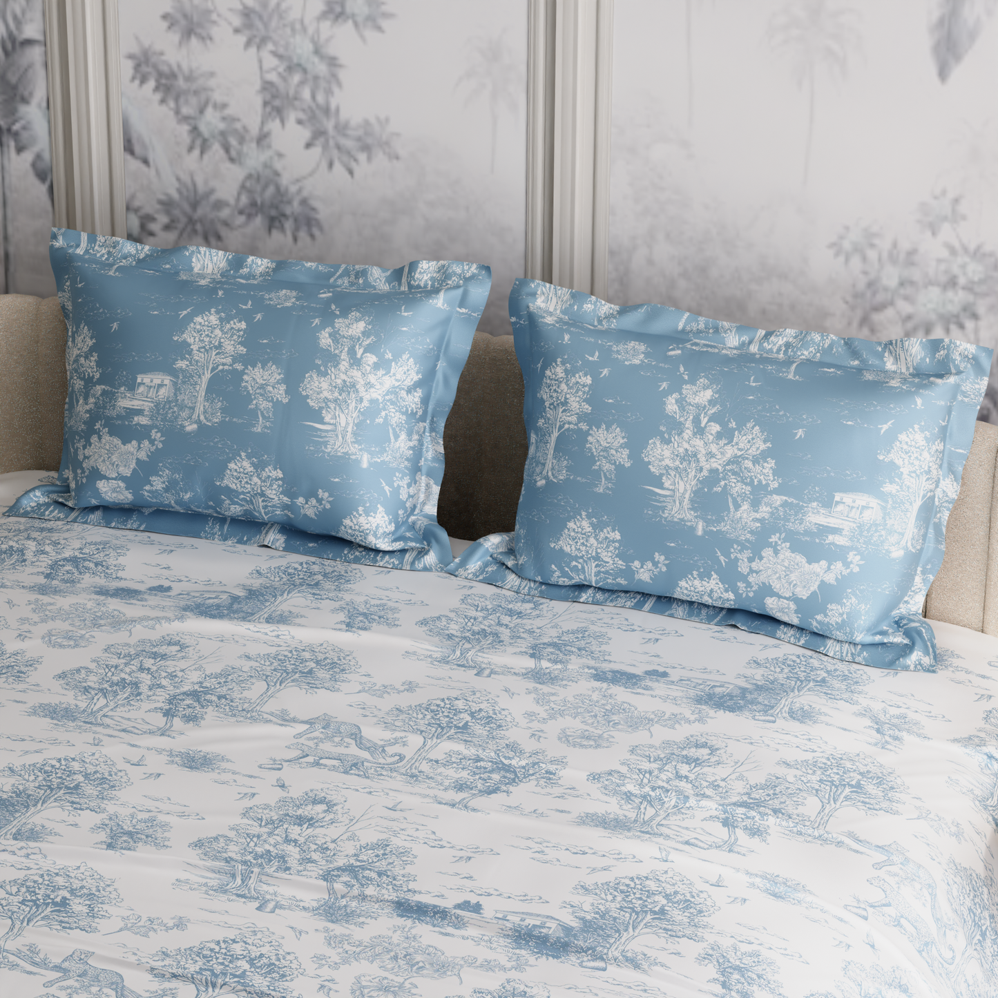 Snow Flower 300TC 100% Cotton Bedsheet Set
