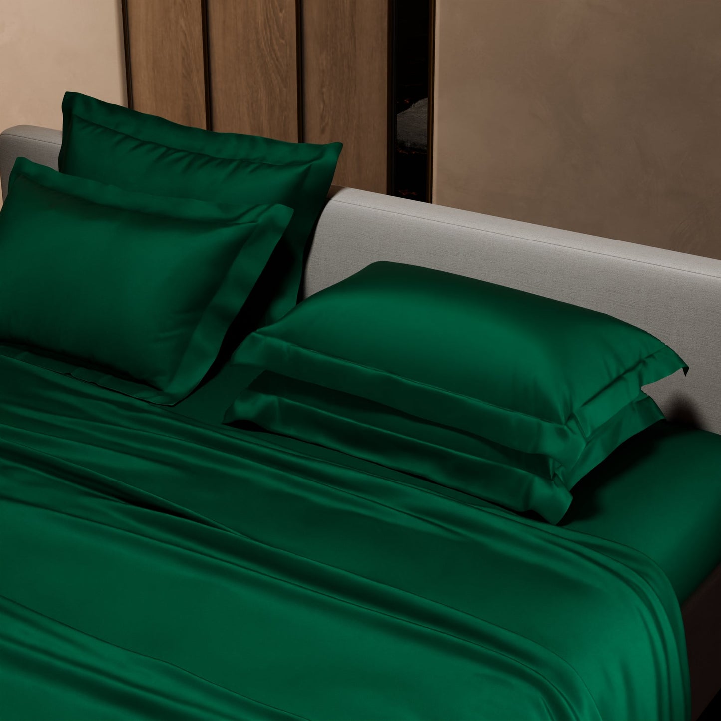 Emerald Green Flat Bedsheet Set