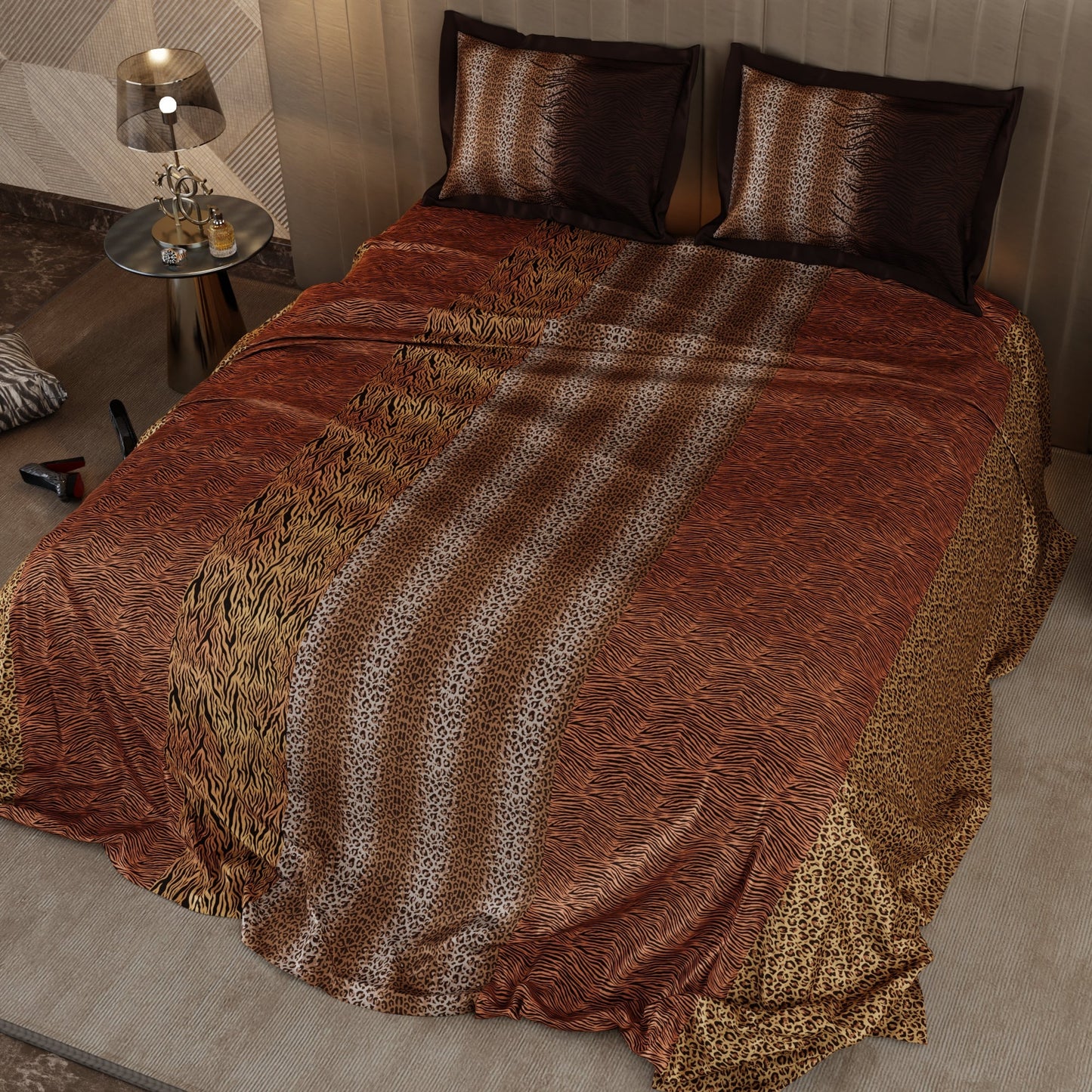 Golden Savannah Enriched Cotton Bedsheet Set